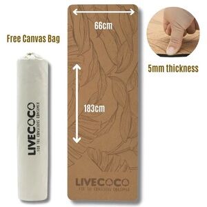 LiveCoco Eco-Friendly Yoga Mat with Canvas Bag